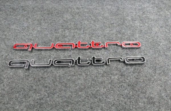 High Quality Quattro Logo Emblem Badge Car Stick Abs Stickers Front Grill Lower Trim For Audi A4 A5 A6 A7 Rs5 Rs6 Rs7 Rs Q3