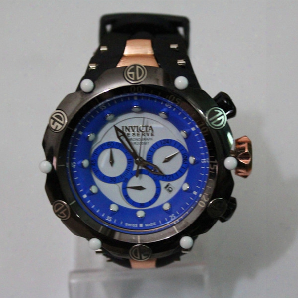 High Quality Swiss Famous Brand Invicta Logo Rotating Dial Outdoor Sports Men Watch Luxury Brand Silicone Quartz Watch The Functions Work