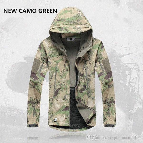 Hot Mens Jacket Lurker Shark Skin Shell Outdoor Tactical Camping Hiking Jackets Waterproof Windproof Sports Jackets Fashion Camouflage