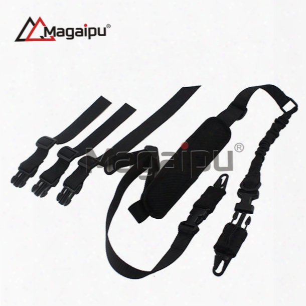 Magaipu 2017 New Gun Sling Outdoor Camping Survival Sling Amazon Hot Sale New Two Point Tactical Elastic Gun Sling Strap With Shoulder Pad