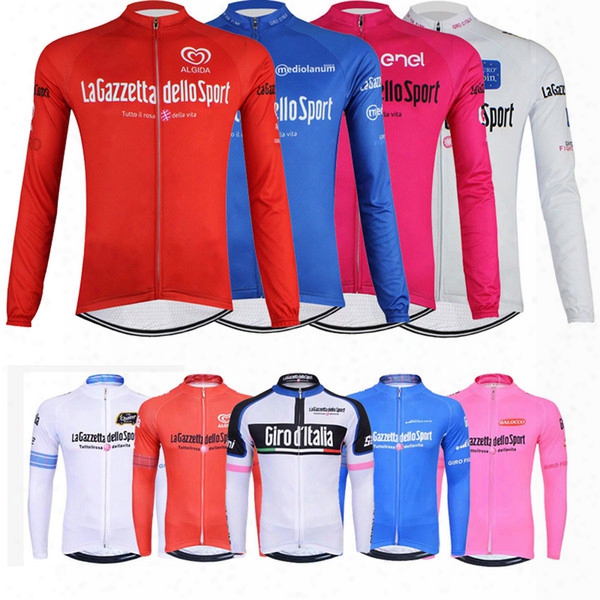 Men&#039;s Long Sleeve Tour De Italy Cycling Jersey Outdoor Autumn Ropa Ciclismo Cycle Bike Clothing Bicycle Clothes Mtb Racing Sportswear B2303