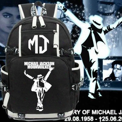 Michael Jackson Backpack Super Star School Bag Singer Fans Daypack Music Schoolbag Outdoor Rucksack Sport Day Pack