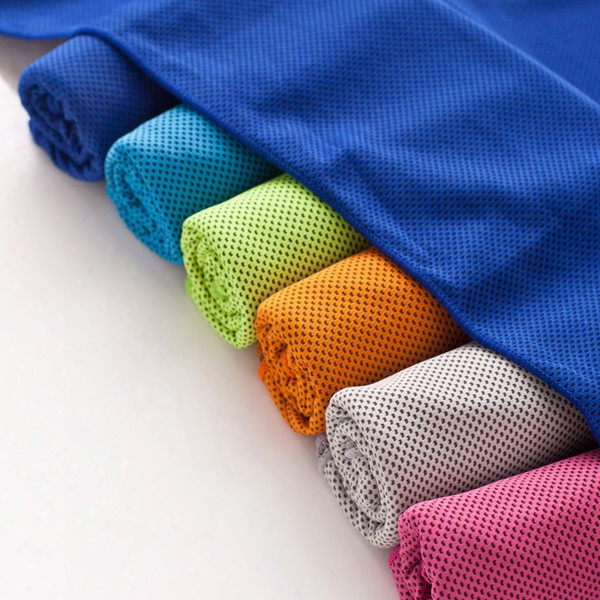 Multi Color  Cooling Snap Towel Outdoor Sports Sweat  Absorbent Frog Toggs Chilly Pad Evaporative Yoga Fitness Summer Towel 10pcs/lt Sk570