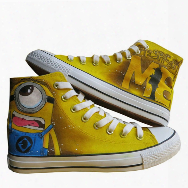 New Arrival Anime Despicable Me Minion Hand Painted Canvasshoes,outdoorleisurefashionsneakers,unisexcasualshoes Hot Items7