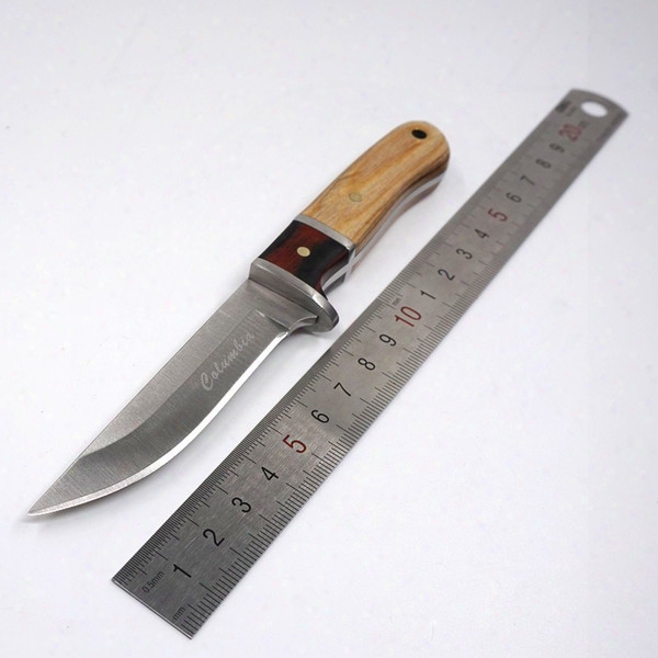 New K89 Fixed Blade Hunting Knife Straight Tactical Bowie Knife 5cr13mov Steel With Wood Handle Outdoor Camping Gear Survival Tools