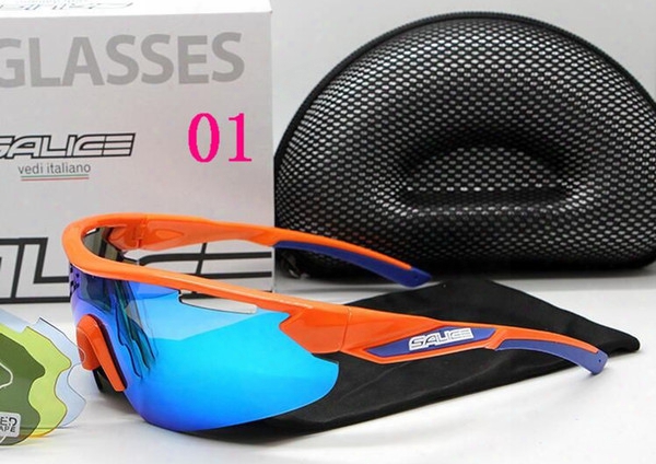 New Salice Unisex 5 Lens Path Race Cycling Eyeweay Bicycle G Lasses Cycling Eyewear Men Sunglasses