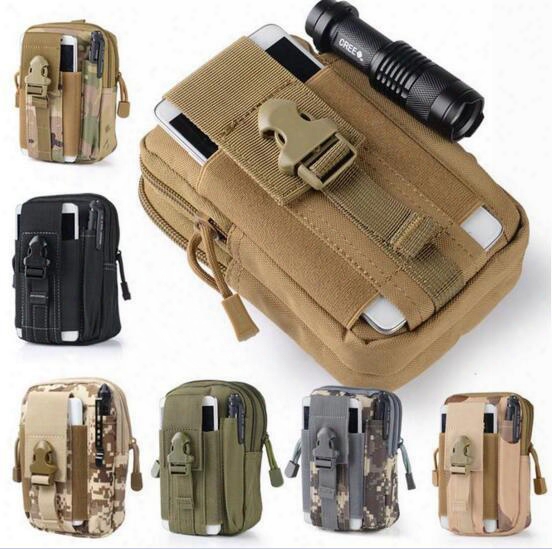 Outdoor Camping Climbing Bag Tactical Molle Hip (multi-function Bags Waist Belt Wallet Pouch Purse Phone Case For Iphone 7 For Samsung