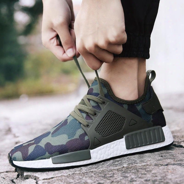 Outdoor Military Camouflage Men Casual Shoes Summer 2017 Smith Men Army Green Trainers Ultra Boosts