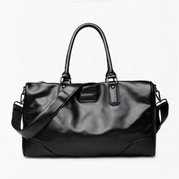 Outdoor Waterproof Pu Leather Men&#039;s Travel Bags Quality Amn Duffle Large Capacity Traveling Handbag Duffle Woman Shoulder Messenger Bag Spor