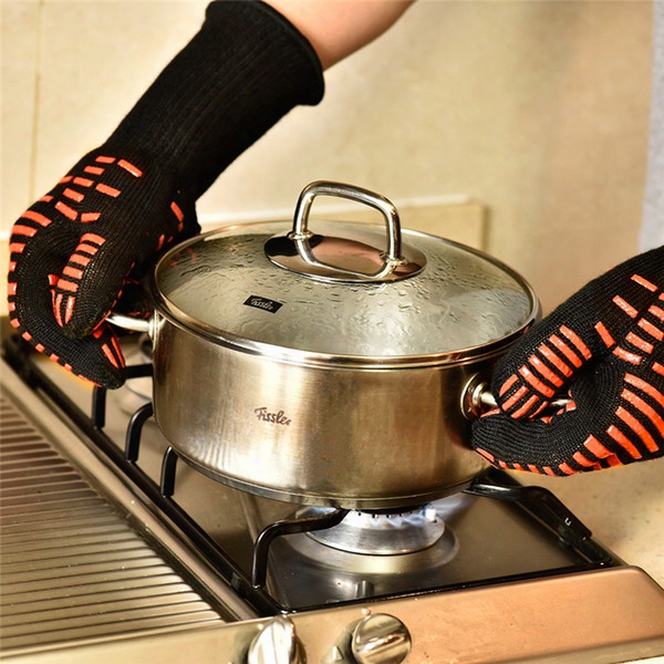 Oven Mitts Gloves Bbq Grilling Cooking Gloves - 932f Extreme Heat Resistant Gloves Long For Extra Forearm Protection