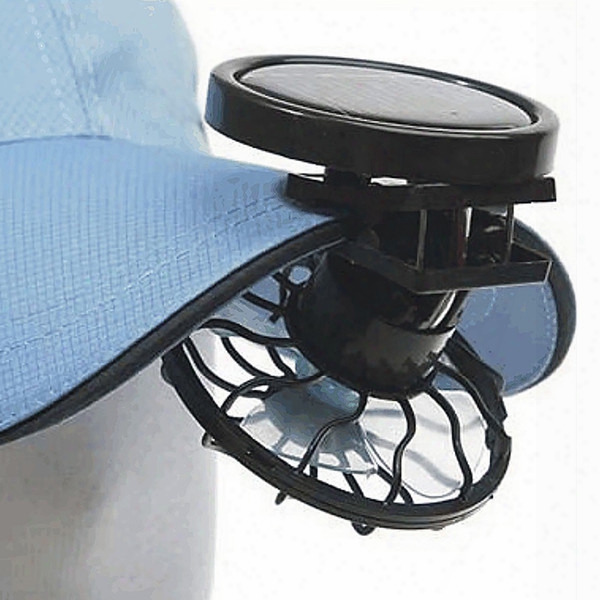 Portable Outdoor Hat Clip-on Solar Panel Mini Fans Sun Power Energy Panel Cooling Cell Fan Cooler For Camping Hiking Fishing Cooling Gadget