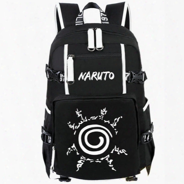 Printing Picture Backpack Naruto Daypack Rune Logo Schoolbag Cartoon Rucksack Sport School Bag Outdoor Day Pack