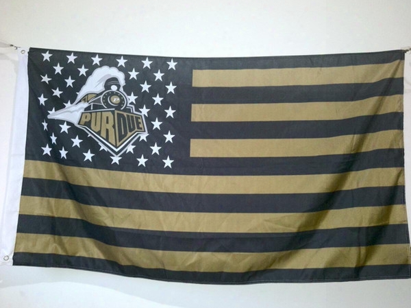 Purdue  Boilermakers Flag 90 X 150 Cm Polyester Ncaa Stars And Stripes Outdoor Banner
