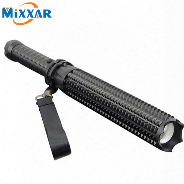 Self-defense 5 Mode 4500lm Led Flashlight Cree Xm-l2 Mace Bat Flashlight Outdoor Patrol Rechargeable Torch Lantern