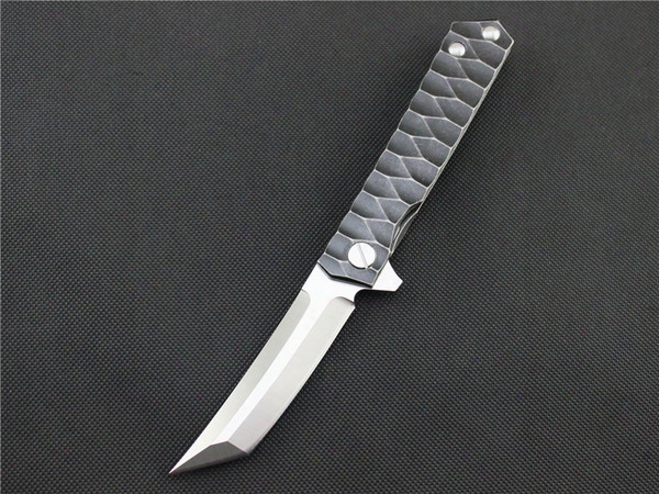 Top Quality Shirogorov D2 Blade Folding Tactical Knife Titanium Alloy Handle Edc Ball Bearing Flipper Pocket Knife Outdoor Hand Edc Tool