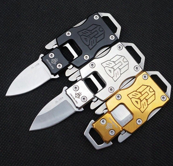 Transformers Camping Tactical Survival Folding Pocket Knife Outdoor Edc Tools Key Buckle Carry Portable Lanyard Folding Knife