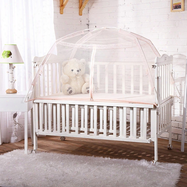 Wholesale- Ba By Mosquito Net For Cribs Tent Bed Outdoor Indoor Baby Canopy Folding Baby Bed Crib Foldable Moqsuito Net Tent Folding Bed