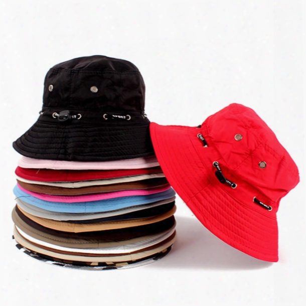 Wholesale-fashion Unisex Fishing Bucket Canvas Boonie Hat Sun Visor Cap Travel Outdoor Hat