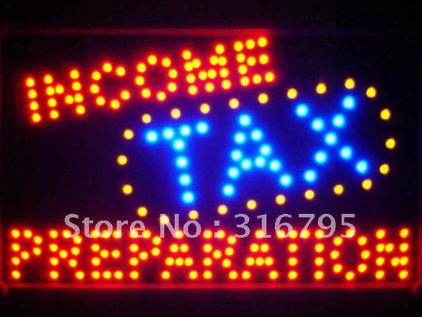 Wholesale-led082-r Income Tax Preparation Led Neon Sign