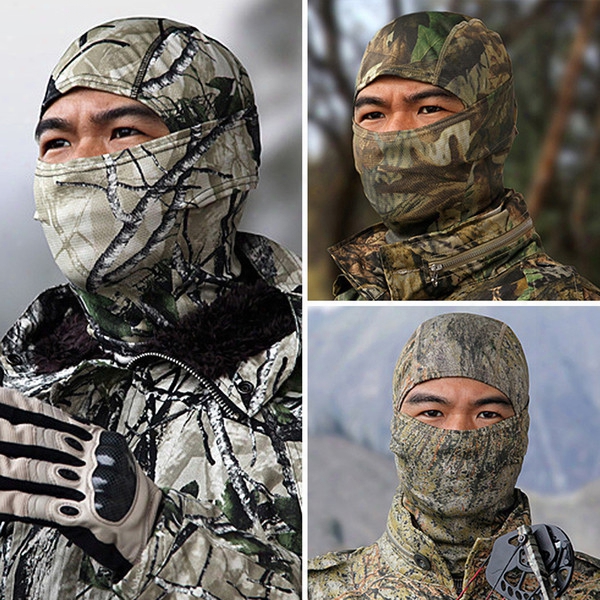 Wholesale-new Snow Camo Outdoor Bicycle Bike Cycling Motorcycle Ski Hats Balaclava Hunting Paintball Tactical Protect Ion Full Face Mask