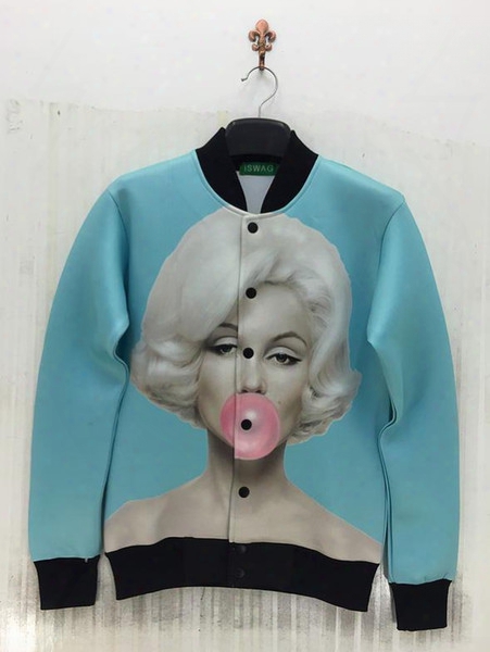 Winter 3d Printed Outdoor Tracksuit Mens Coat Marilyn Monroe Space Cotton Baseball Hi P Hop Jacket Chaqueta Hombre Jaqueta