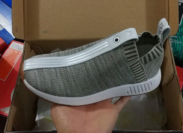 With Box Shipping 2017 Originals Outdoor Sports Sneakers X Naked X Kith Light Nmd Pk Cs2 Running Shoes Nipple Boost Two Color Size 36-45