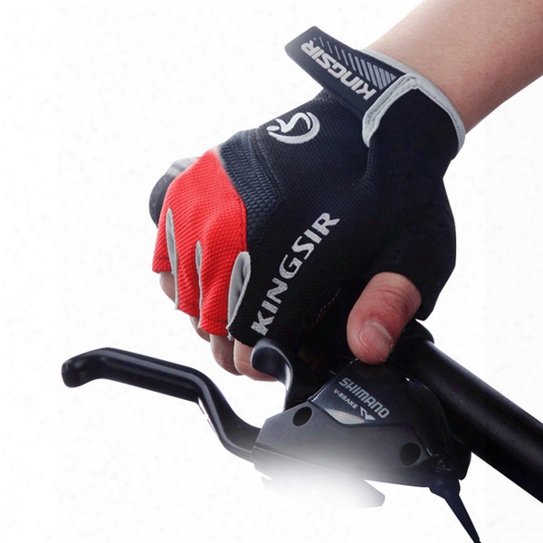 1 Pair Outdoor Sportt Gloves Summer Cycling Bike Bicycle Riding Gym Fitness Half Finger Gloves Shockproof Mittens