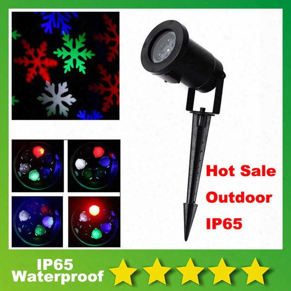 2016 New Arrival Moving Snowflake Outdoor Led Landscape Projector Light Snowflake Moves Automatically Rgb Color Snow Lasser Lawn Light Party