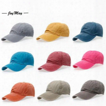 2017 New Hot Sale Adjustable Super Pure Cotton Washed Baseball Cap Fashion Leisure Outdoor Cheap Hat Casquette 10 Colors Mix Order