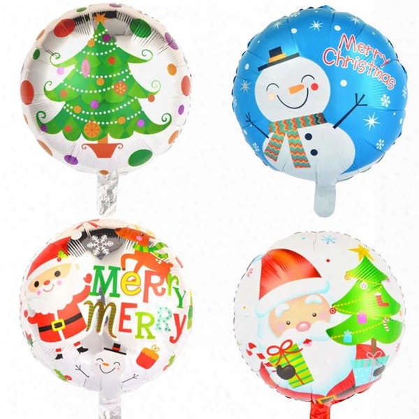 4 Design Christmas Balloons 18&#039;&#039; Indoor Outdoor Navidad Decoration Santa Claus Snowman Elk Helium Balloons Festive Party Supplies