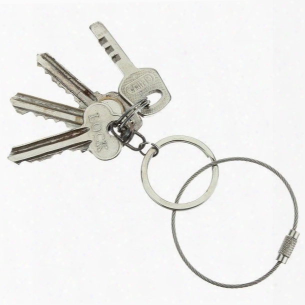 5 Styles Stainless Steel Wire Keychain Cable Key Ring Twist Barrel Ultra Strong Organizing Tools Edc Outdoor Use A462