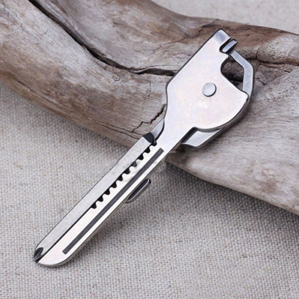 6 In 1 Useful Multifunction Knife Practical Swiss Tech Utili Key Outdoor Screwdriver Bottle Opener Keychain Camping Hiking Tools