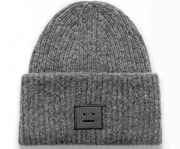 Acne Autumn Winter Unisex Beanies Smile Face Knit Warm Casual Men Women Beanies Outdoor Sports Hat Hip-hop Streetwear Skateboard Gorro