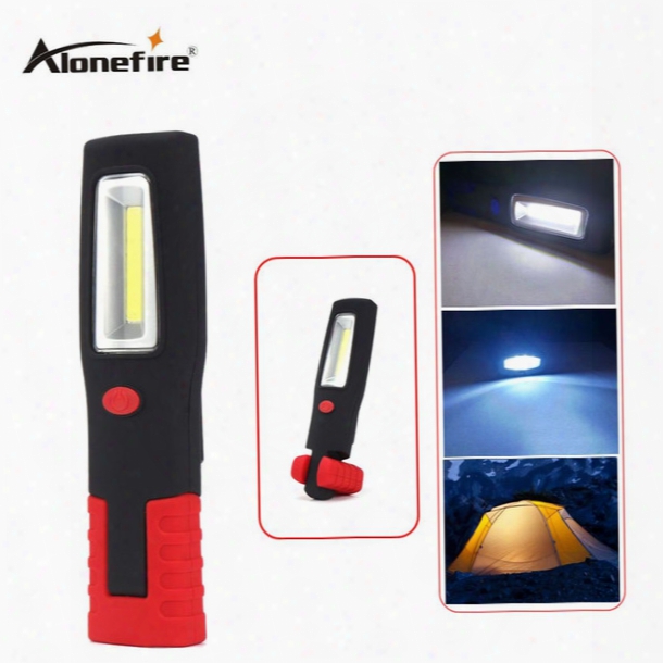 Alonefire C028 Cob Work Light Torch Linternas Magnetic + Swivel Hook Camping Outdoor Lamp Cob Led Stand Flashlight Outdoor Work Light