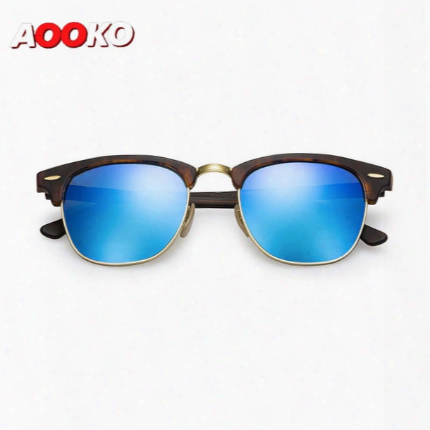 Aooko Sunglasses Mirror Sunglasses Master Men Sun Glasses Women Outdoor Semi Rimless Retro Sunglass Gafas De Sol Sunglas 51mm