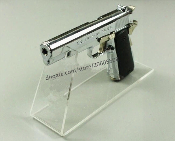 Best Selling Boutique Store Clear Acrylic Outddoor Pistols Display Holder Gun Model Showing Gun Display Stand Rack 20pcs/lot