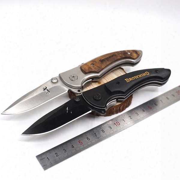 Browning Knife 337 Survival Outdoor Knives Edc Tool 5cr13mov Blade With Wood Handle Ourdoor Camping Hunting Tactical Ift Knives