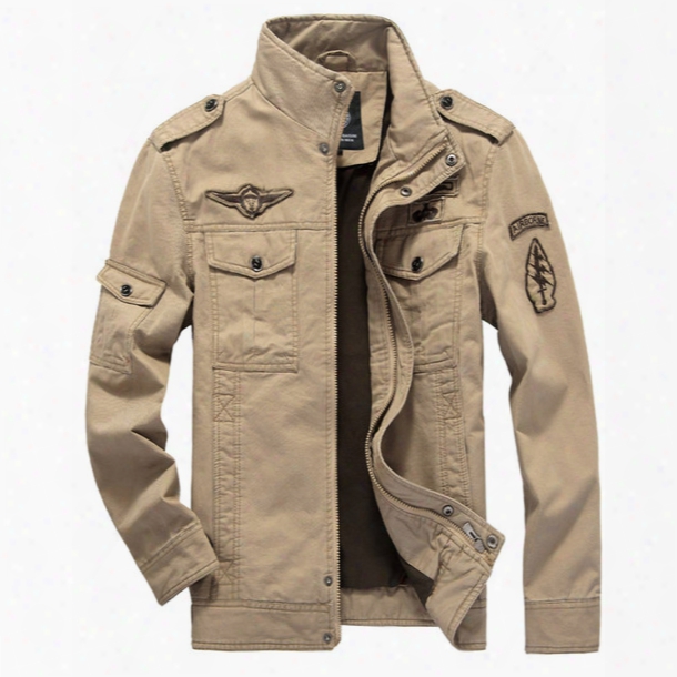 Cotton Bomber Jackets Men 2017 Military Beige Jacket Men Spring Jackets Mens Coats Army Outdoors Army Jacket Homme Coat 6xl