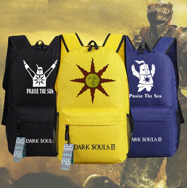 Dark Souls Backpack Praise The Sun School Bag Knight Game Daypack Quality Schoolbag Outdoor Rucksack Sport Day Pack