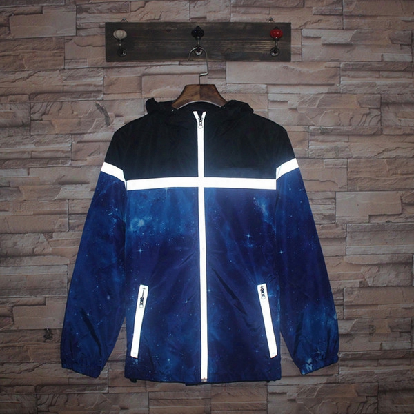 Fall-newly Arrived Brand Harajuku Sport Camouflage 3m Reflect Light Outdoor Camouflage Jackets Coats Men Women Camo Windbreaker