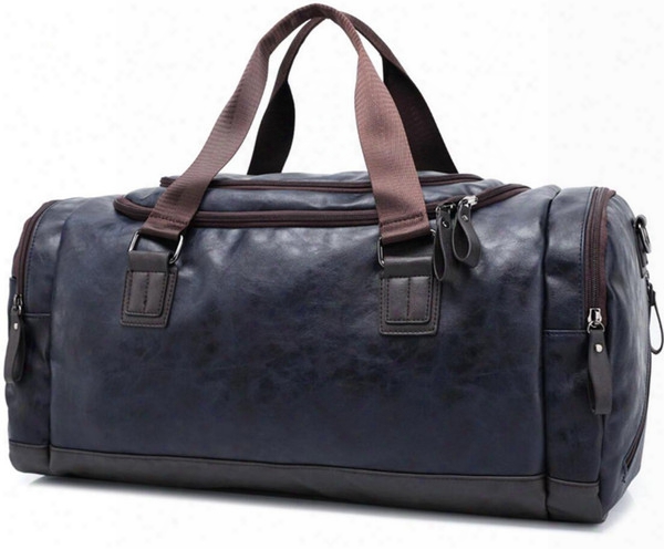 Fashion Vintage Pu Leather Weekend Travel Hiking Camp Sports Luggage Duffle Hand Bag Handbags Shoulder Bag Daypack