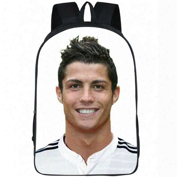 Football Fans Backpack Cristiano Ronaldo Daypack Soccer Cr7 Picture Schoolbag Quality Rucksack Sport School Bag Outdoor Day Pack