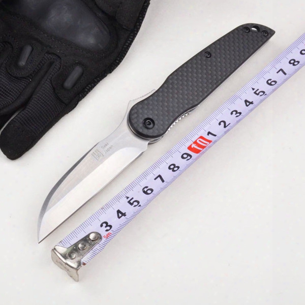 Ganzo Japan Tactical Folding Knufe D2 Blaed Carbon Fiber Handle Outdoor Camping Hunting Survival Pocket Knife Utility Edc Tools Xmas Gift