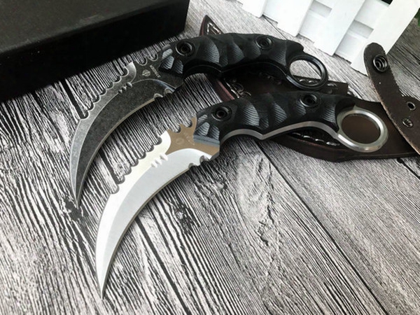 High End Strider Fixed Blade Karambit Knives D2 Blade G10 Handle 61hrc Tactical Claw Knife Outdoor Camping Hiking Survival Dagger