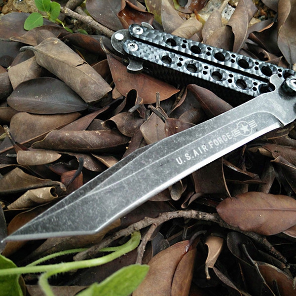 High Quality Hot The One Lockheed D-21 440c High Hardness Butterfly Knife Outdoor Portable Tactical Hunting Knife