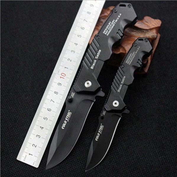 Hot Sale Cold Steel 217 Aulminum Handle Black Finish 7cr17mov Blade Folding Knife Outdoor Survival Knife Camping Knife Fk-a217