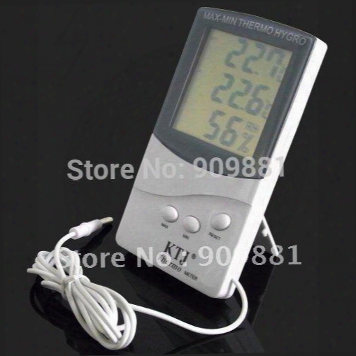 Lcd Indoor Outdoor Digital Thermometer Hygrometer Home Office Max-min Temperature Humidity Meter Ktj Ta318 With 1.5m Sensor