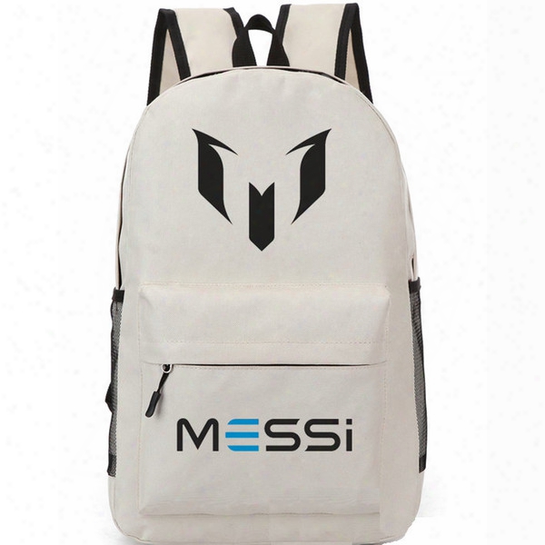 Logo M Backpack Lionel Messi School Bag Soccer Fans Daypack Football Schoolbag Outdoor Rucksack Sport Day Pack