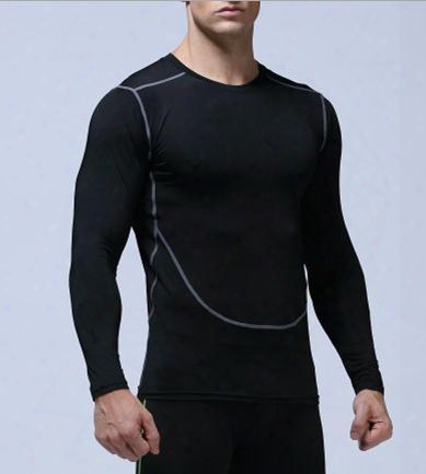 New 2017 Outdoor Pro Tights Men Long Sleeve Sport Running Workout Clothes Moisture Breathable Basketball Uniforms Quick-drying Compression