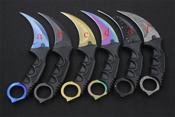 New Csgo Claw Kni Fe Training Claw Plastic Handle Stainless Steel Blade Outdoor Tactical Folding Knife Hiking Knives Survival Kife
